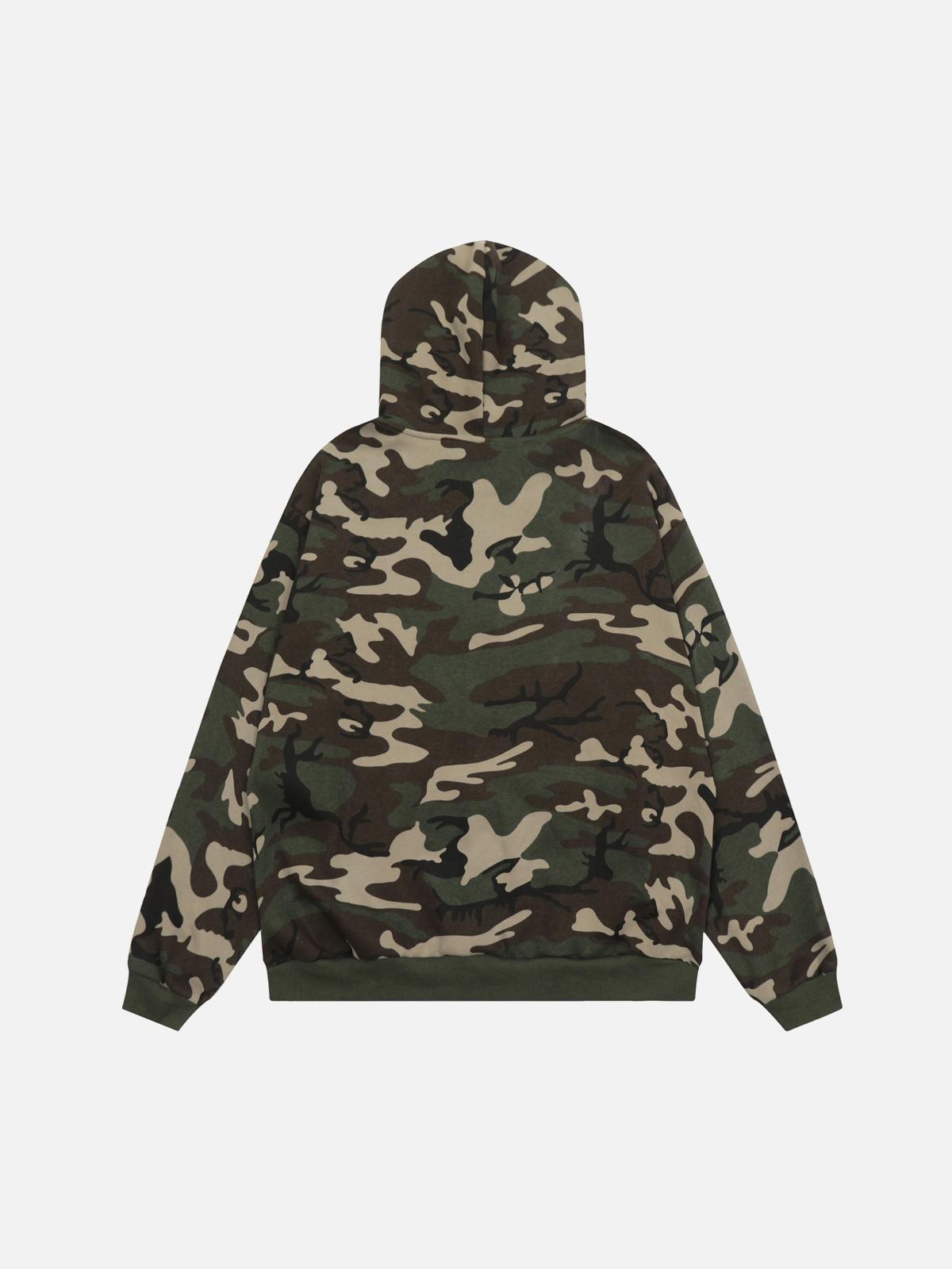 Concert Outfit Retro Camo Hoodie