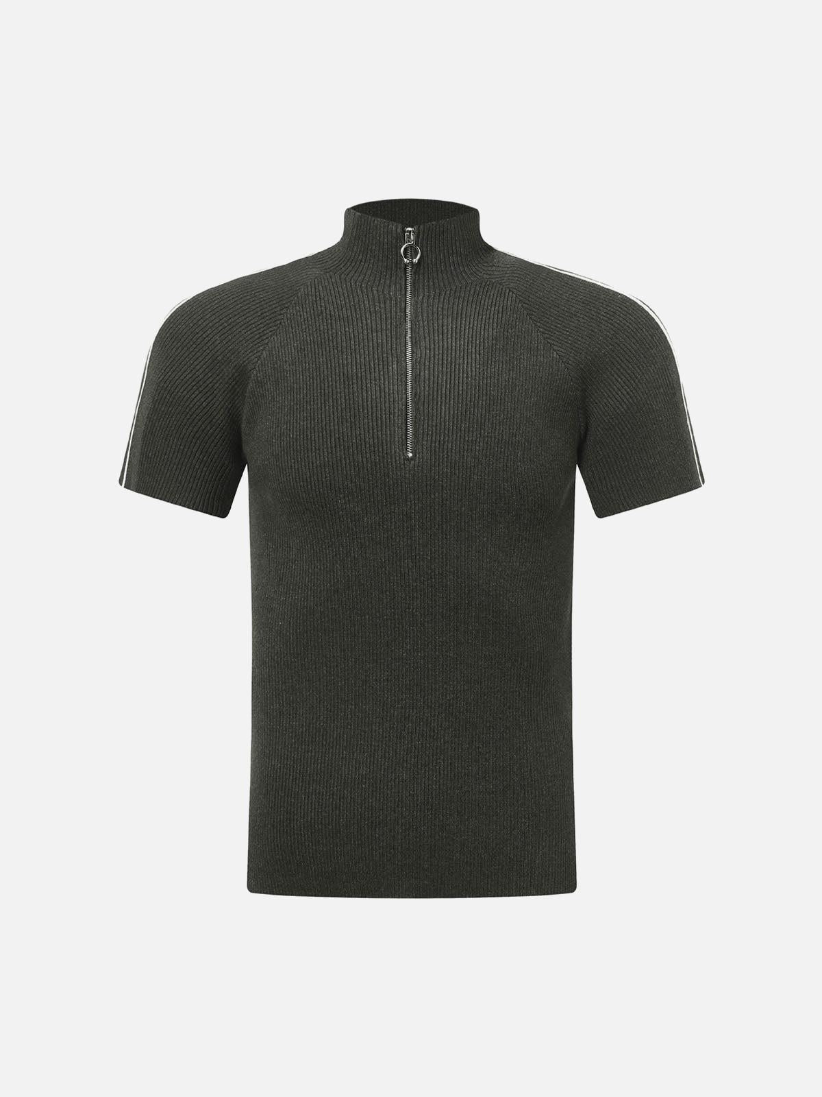 Concert Outfit Retro Cleanfit Quarter Zip- Up T-Shirt