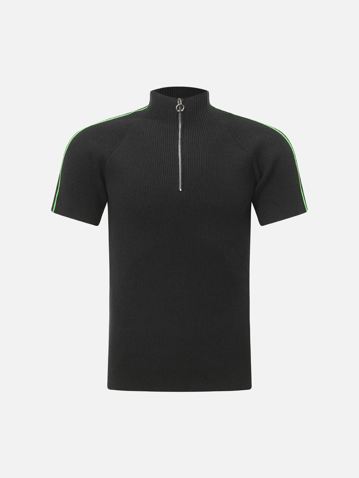 Concert Outfit Retro Cleanfit Quarter Zip- Up T-Shirt