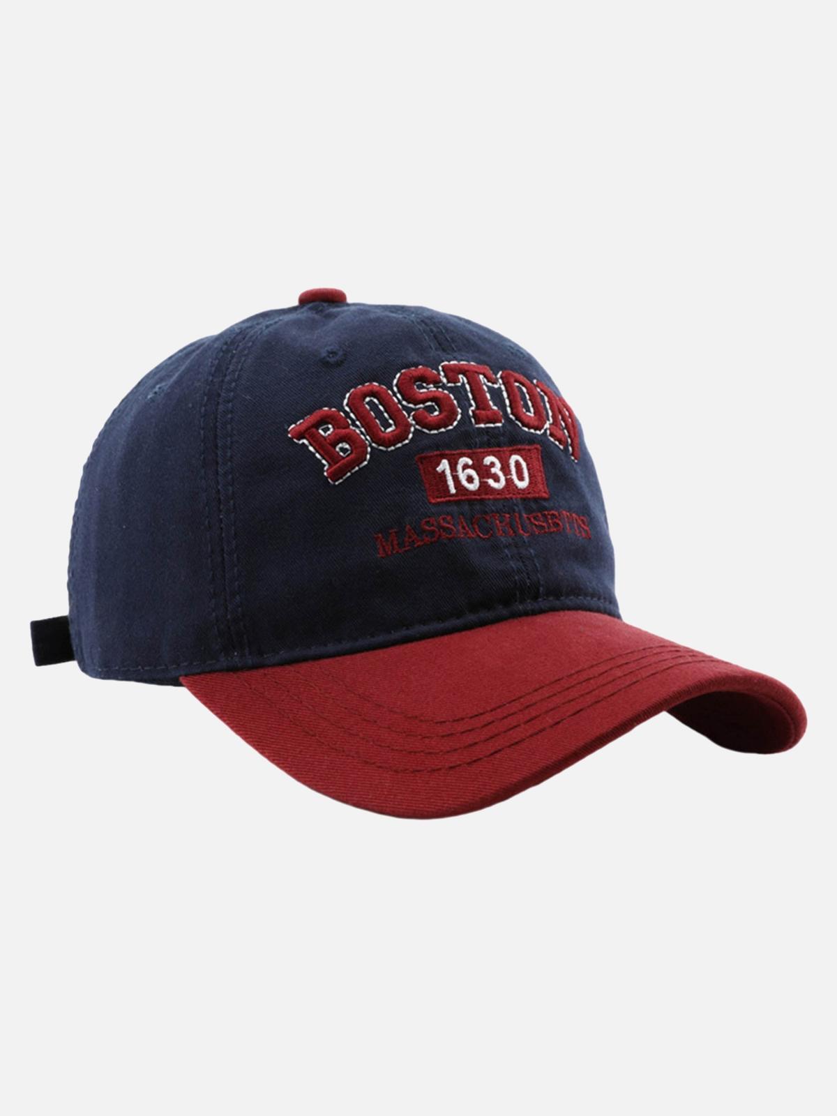Concert Outfit Retro Colorblocked Monogrammed Embroidered Cap