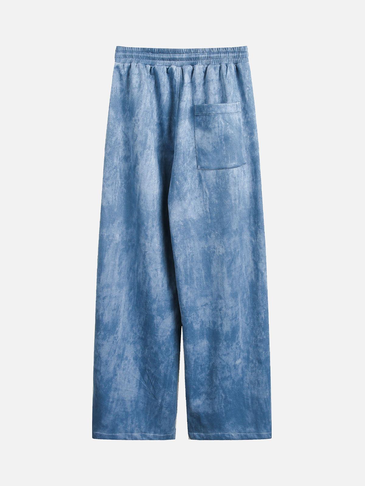 Concert Outfit Retro Contrast Suede Track Pants
