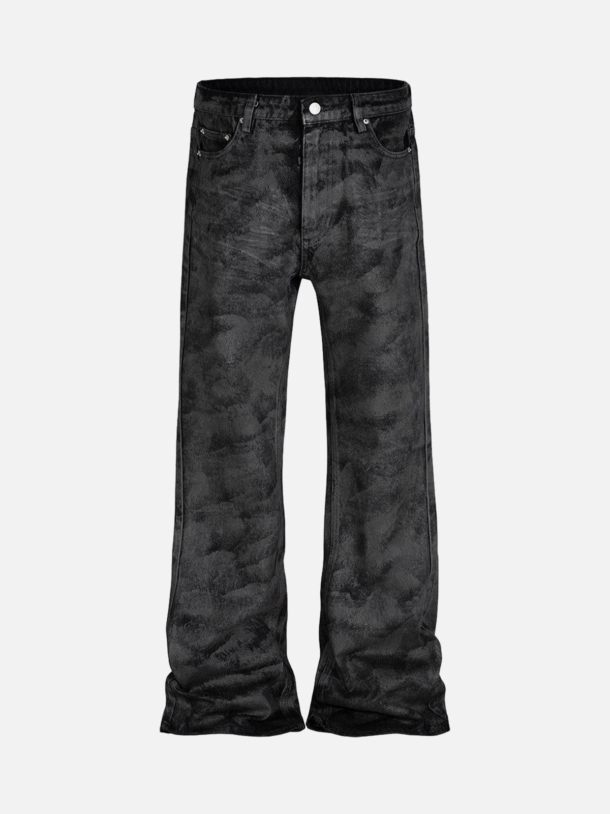 Concert Outfit Retro Hand-Brushed Glitter Flare Jeans