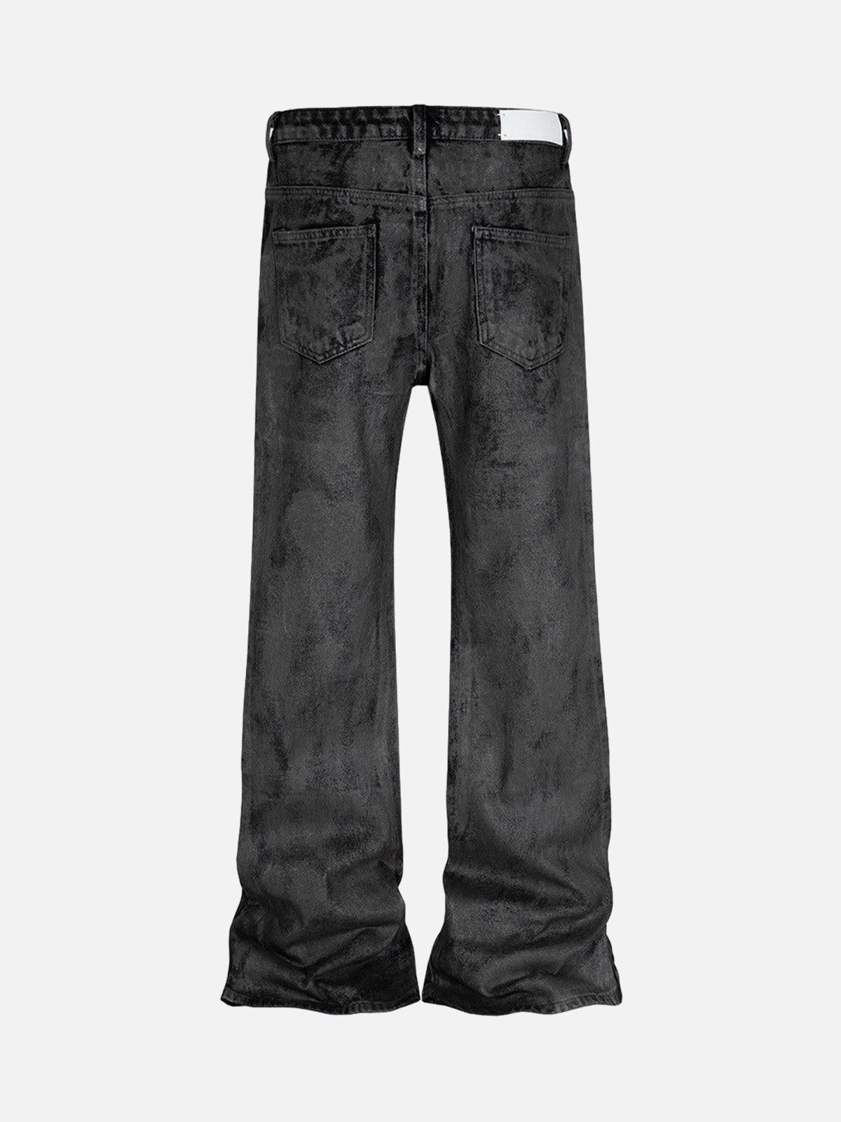 Concert Outfit Retro Hand-Brushed Glitter Flare Jeans