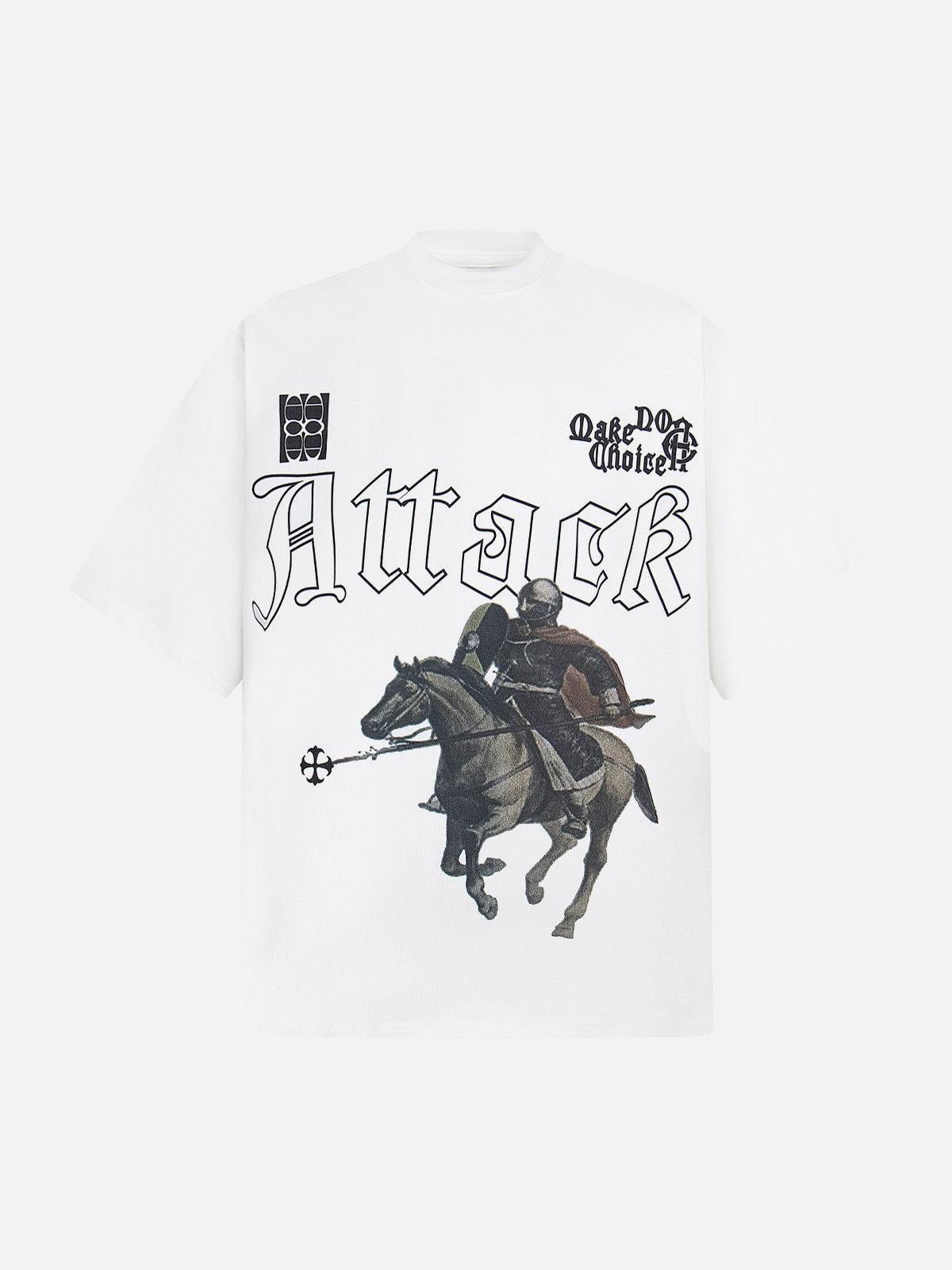 Concert Outfit Retro Oil Painting Print T-Shirt