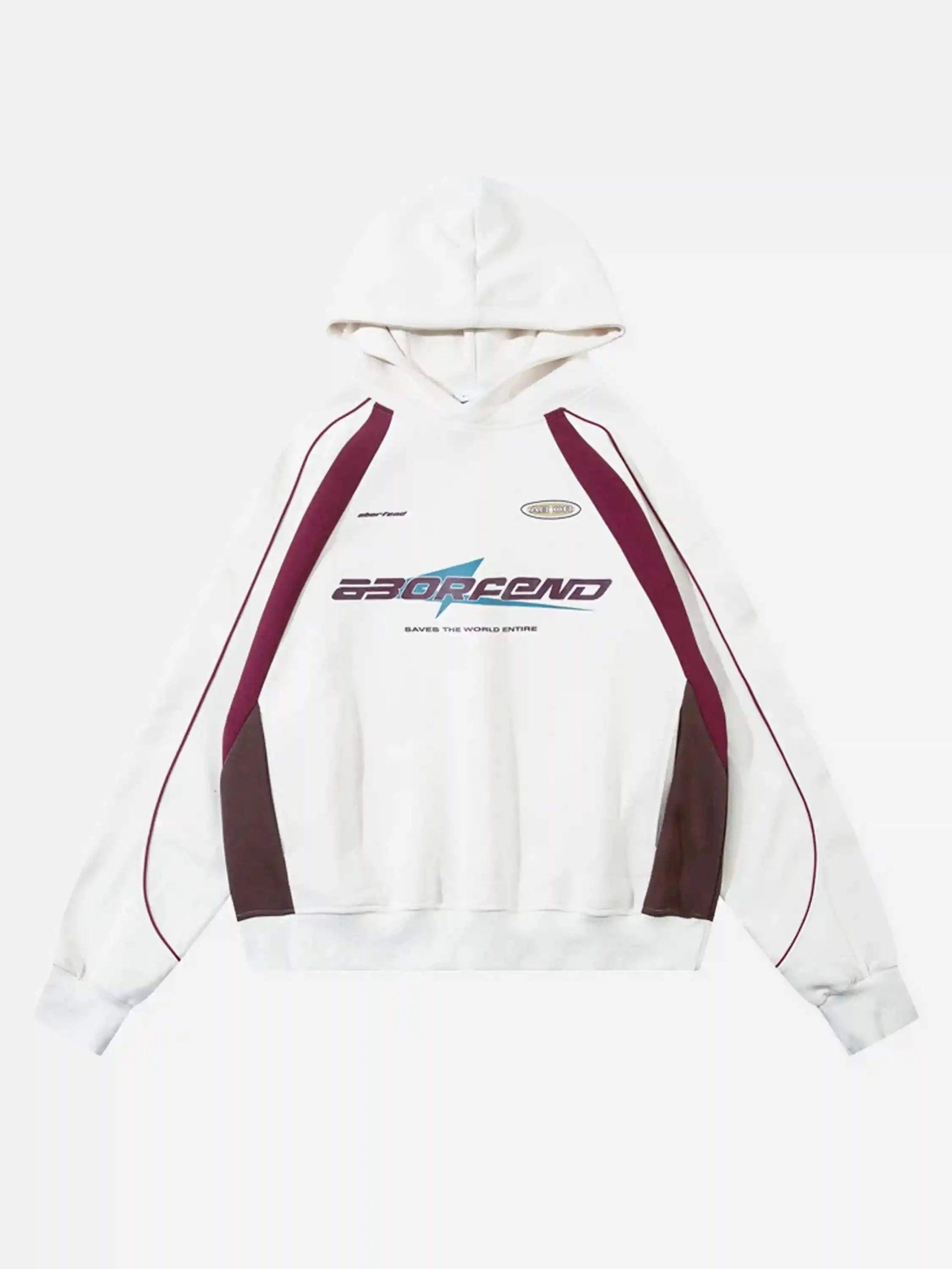 Concert Outfit Retro Patchwork Hip-Hop Hoodie