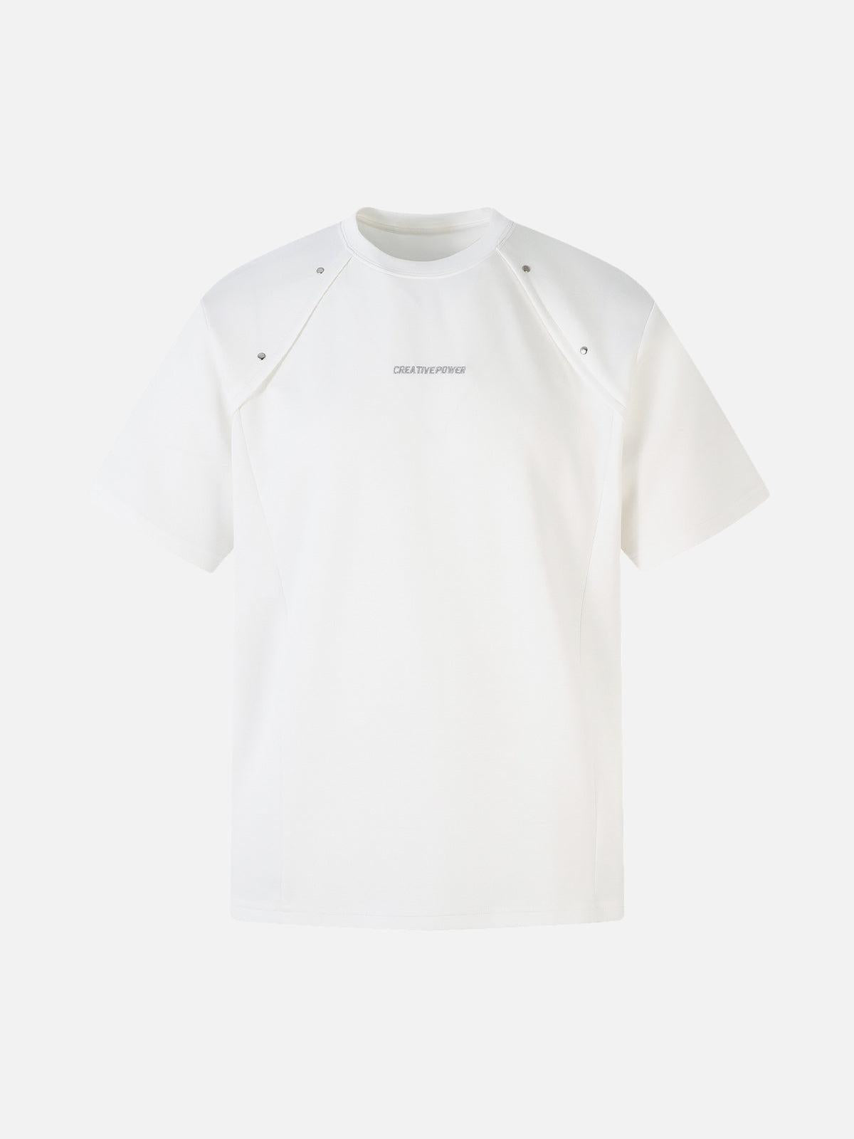 Concert Outfit Retro Rivet Letter Embroidered T-Shirt