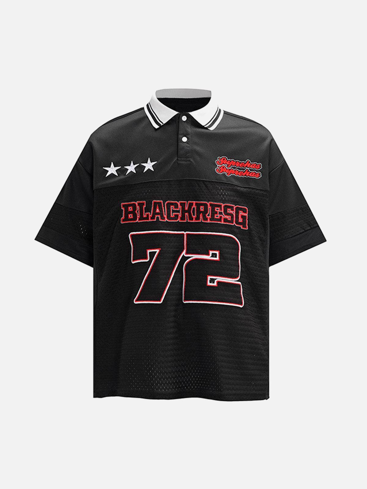 Concert Outfit Retro Sports Jersey Polo Shirt