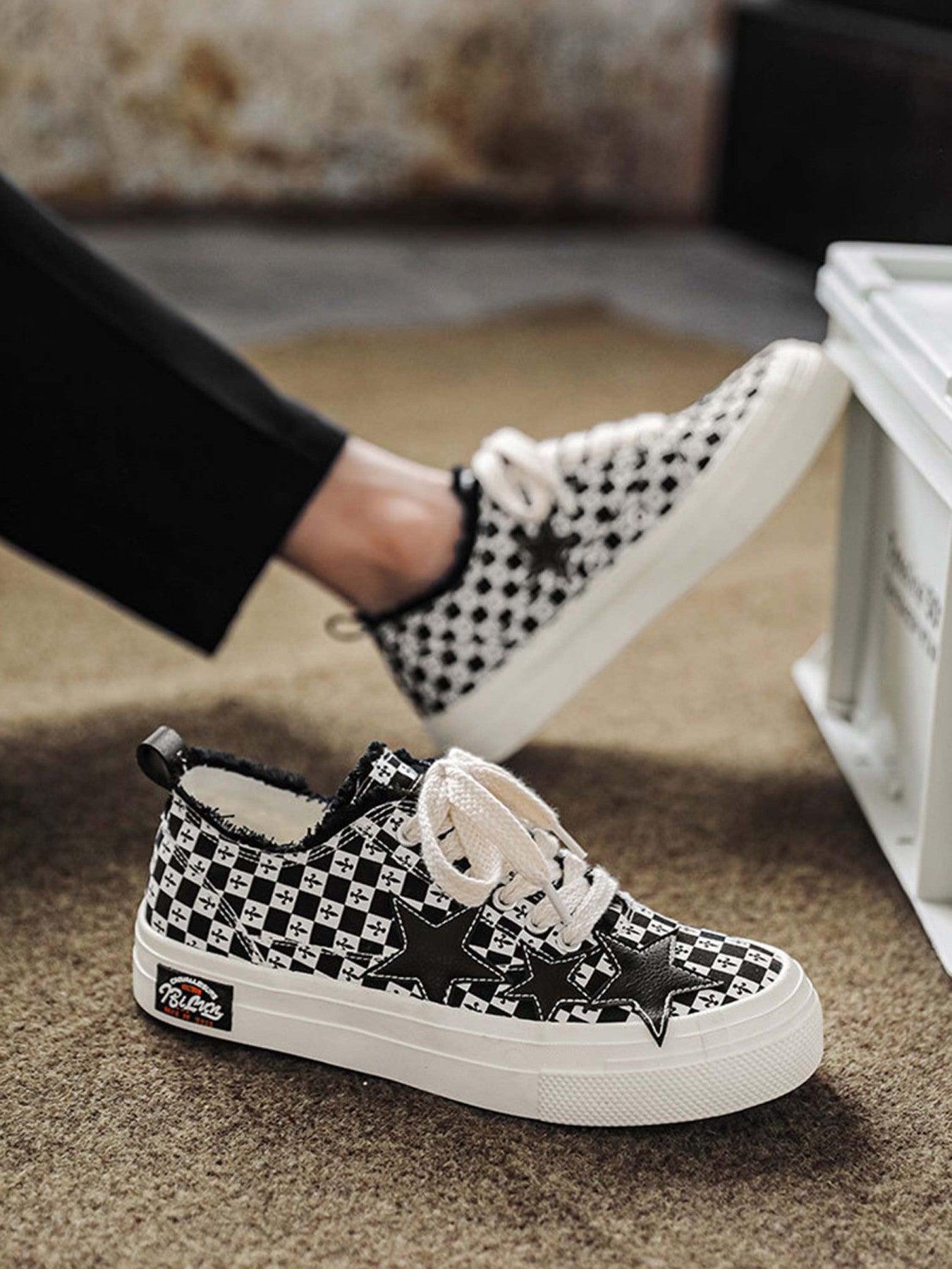 Concert Outfit Retro Star Canvas Shoes