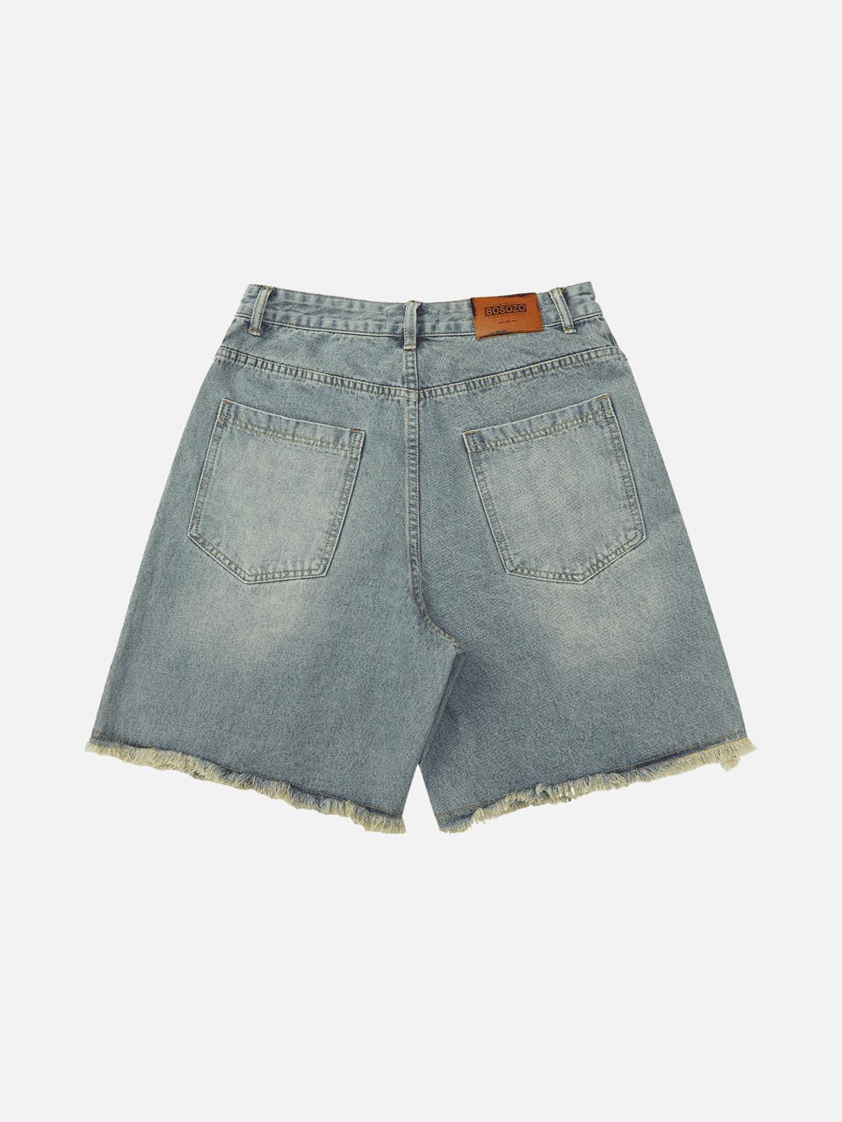 Concert Outfit Retro Stitching Diamonds Embroidery Shorts