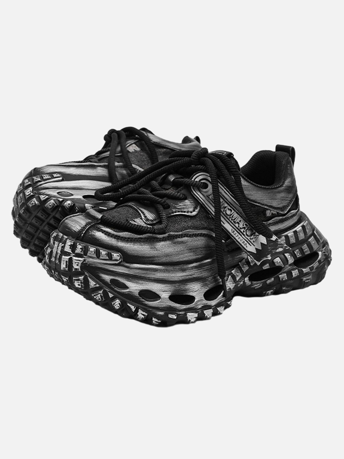 Concert Outfit Retro Tire Sole Chunky Sneakers