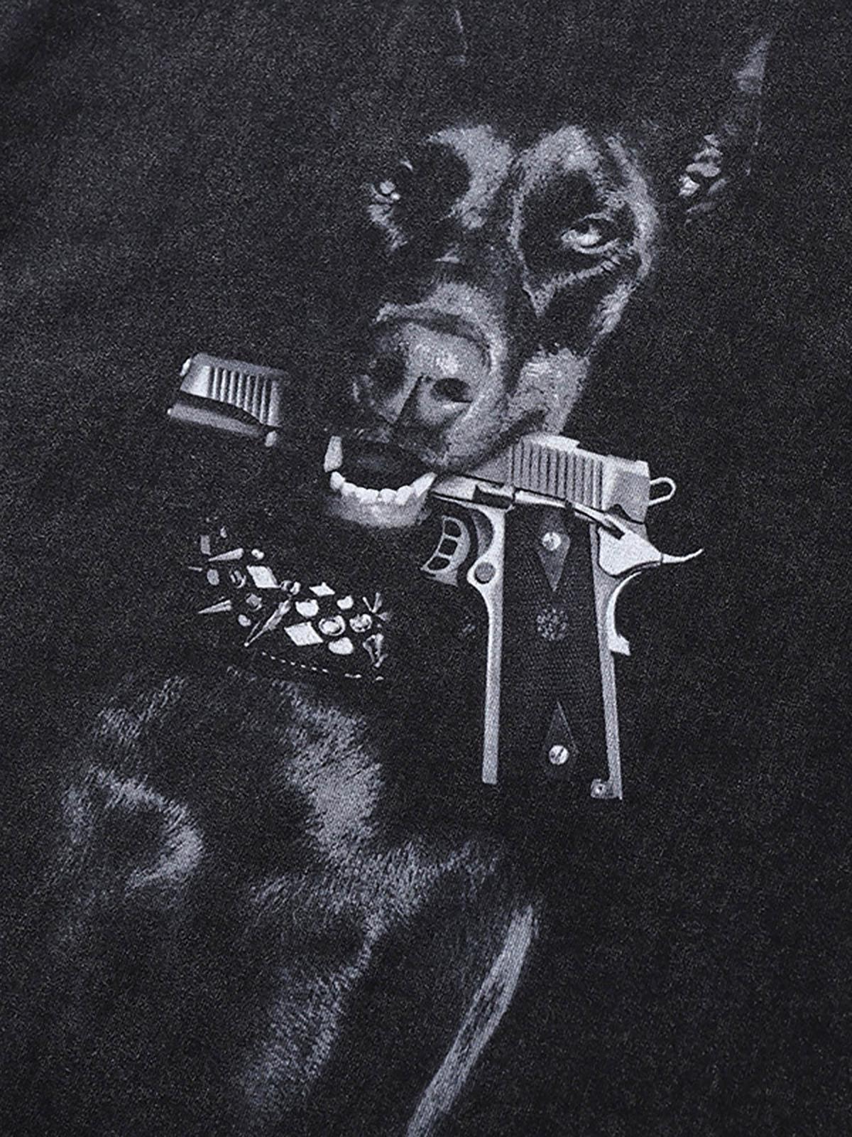 Concert Outfit Retro Washed Distressed Doberman Pinscher T-Shirt