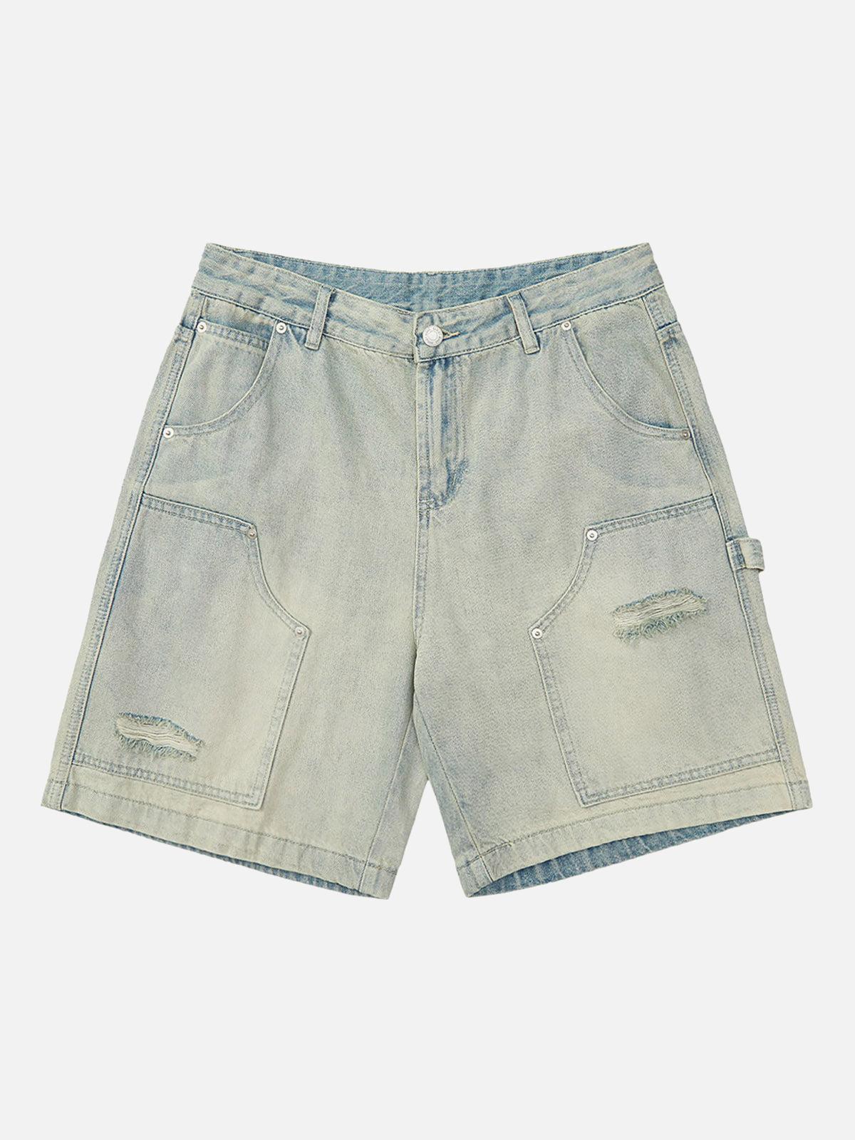 Concert Outfit Retro Washed Hip-Hop Shorts
