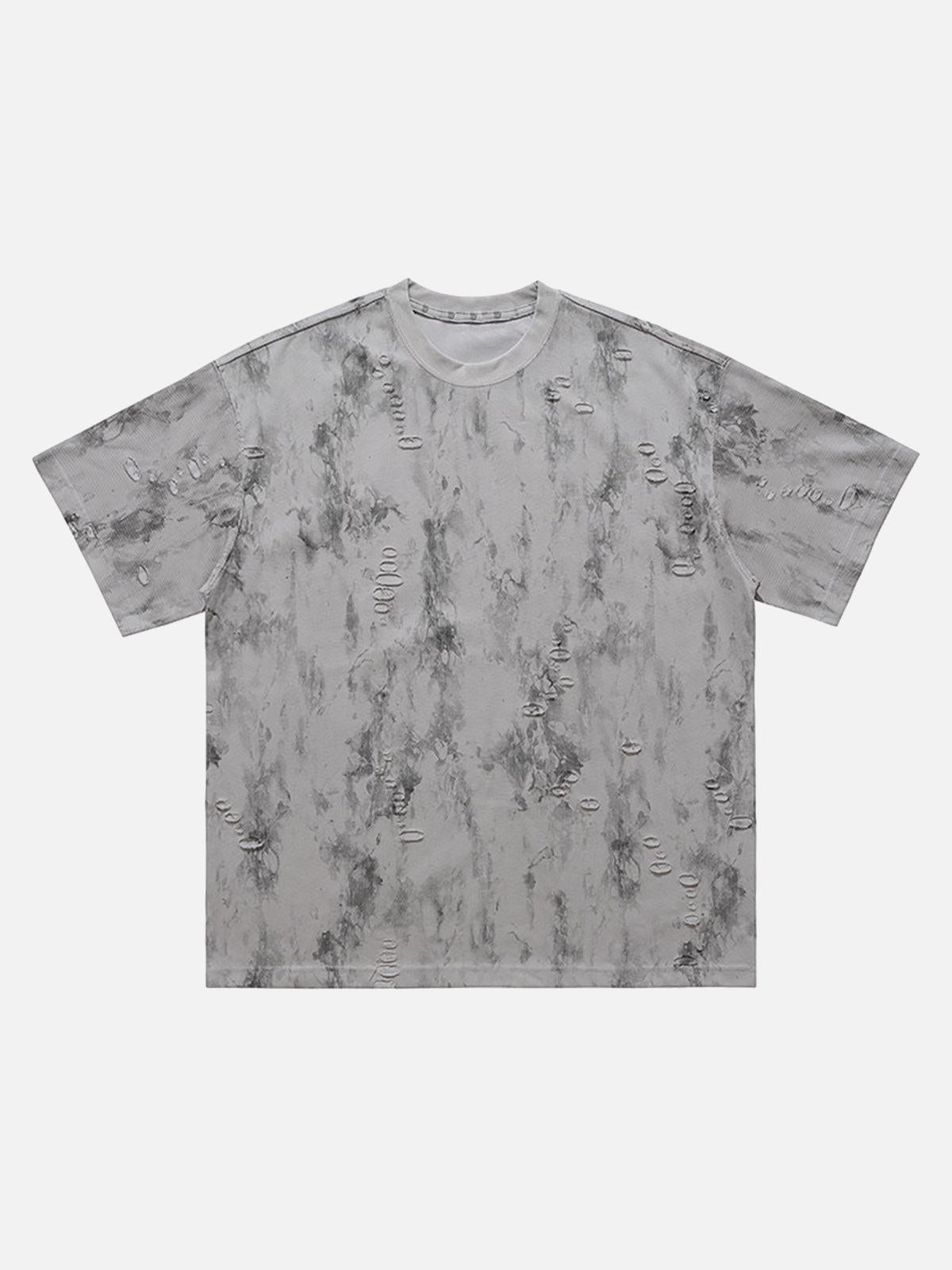 Concert Outfit Ripped Tie-Dye T-Shirt