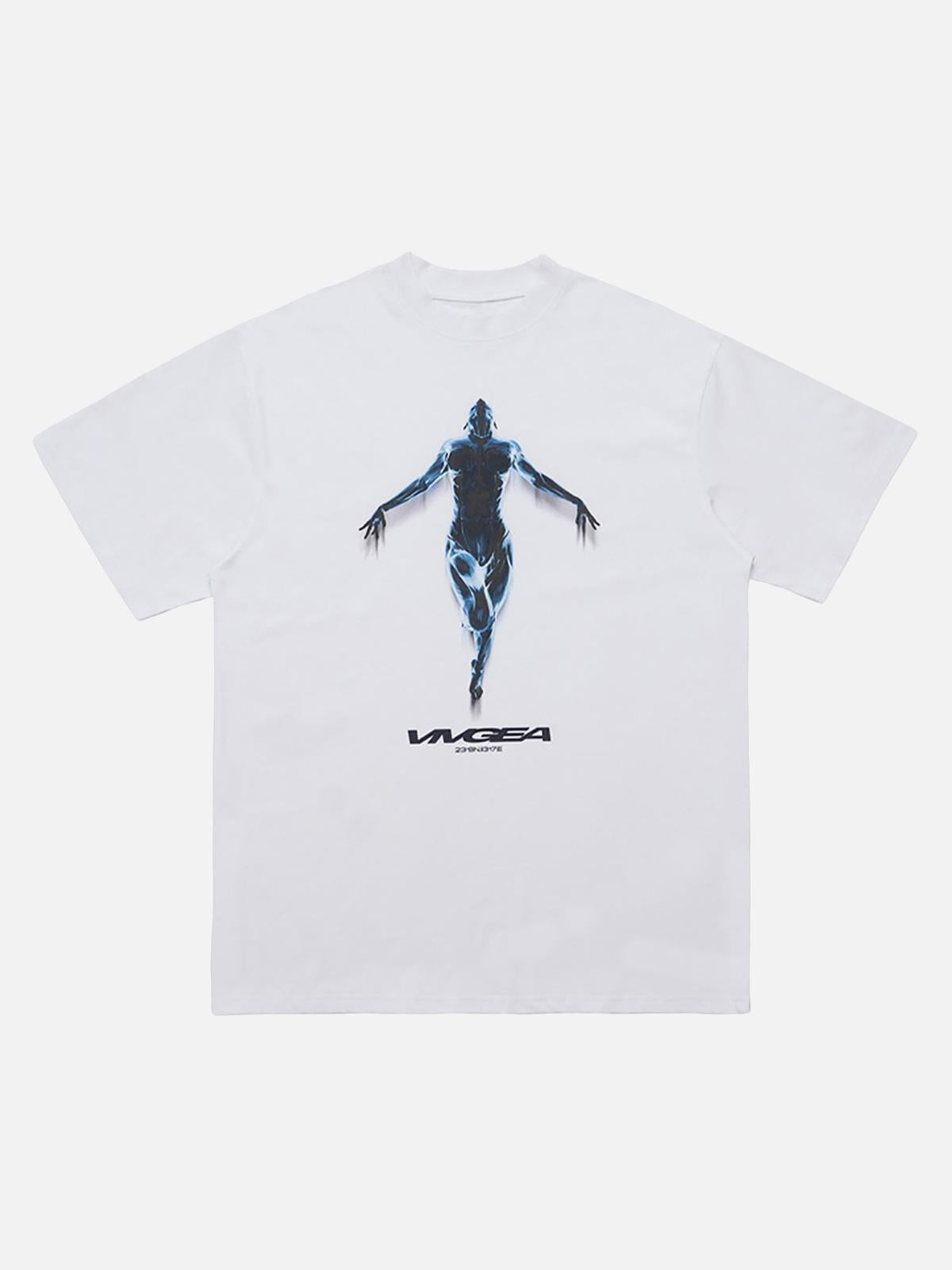 Concert Outfit Sci-Fi Metal Silhouette Loose Oversize T-Shirt