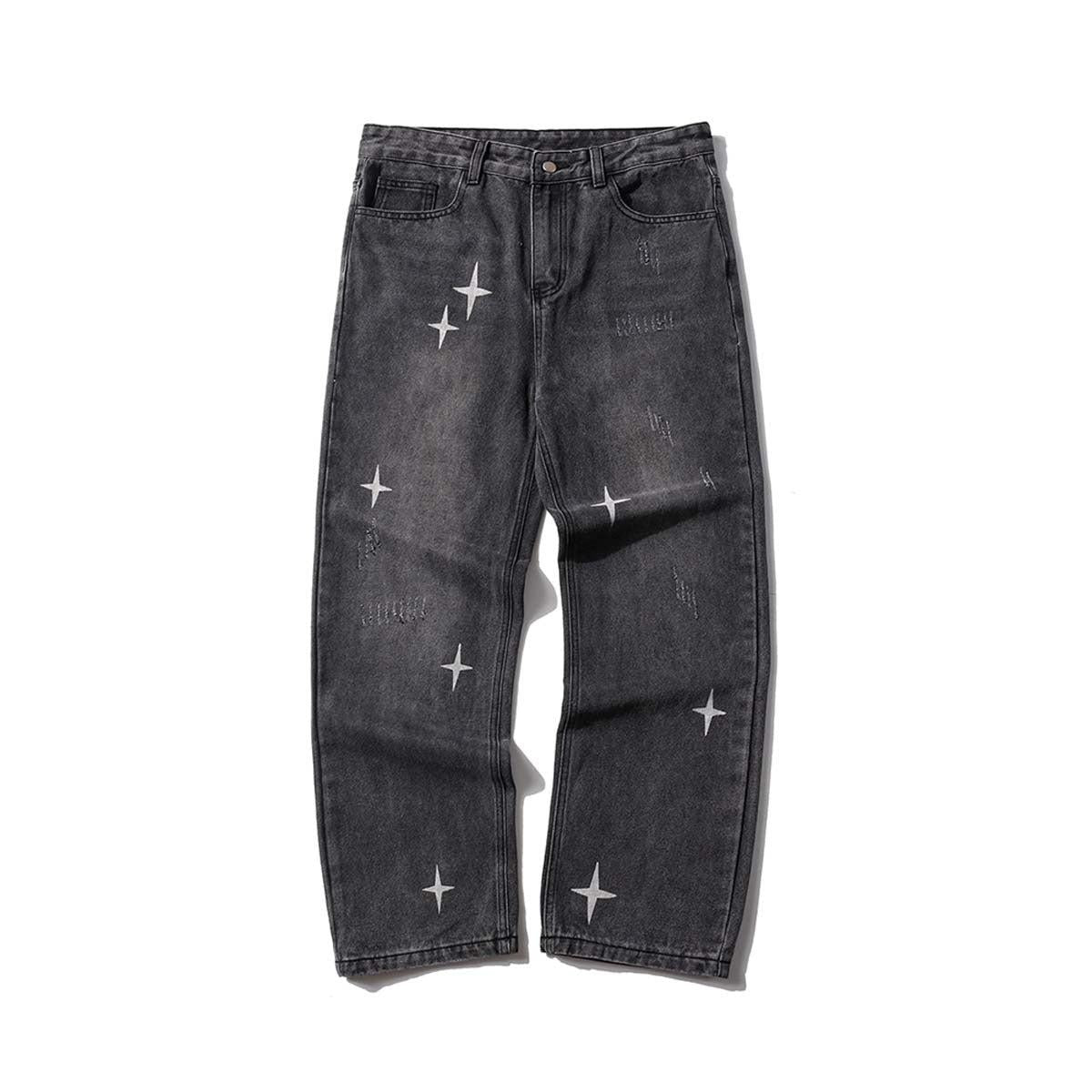 Concert Outfit Shredded Raw Jeans