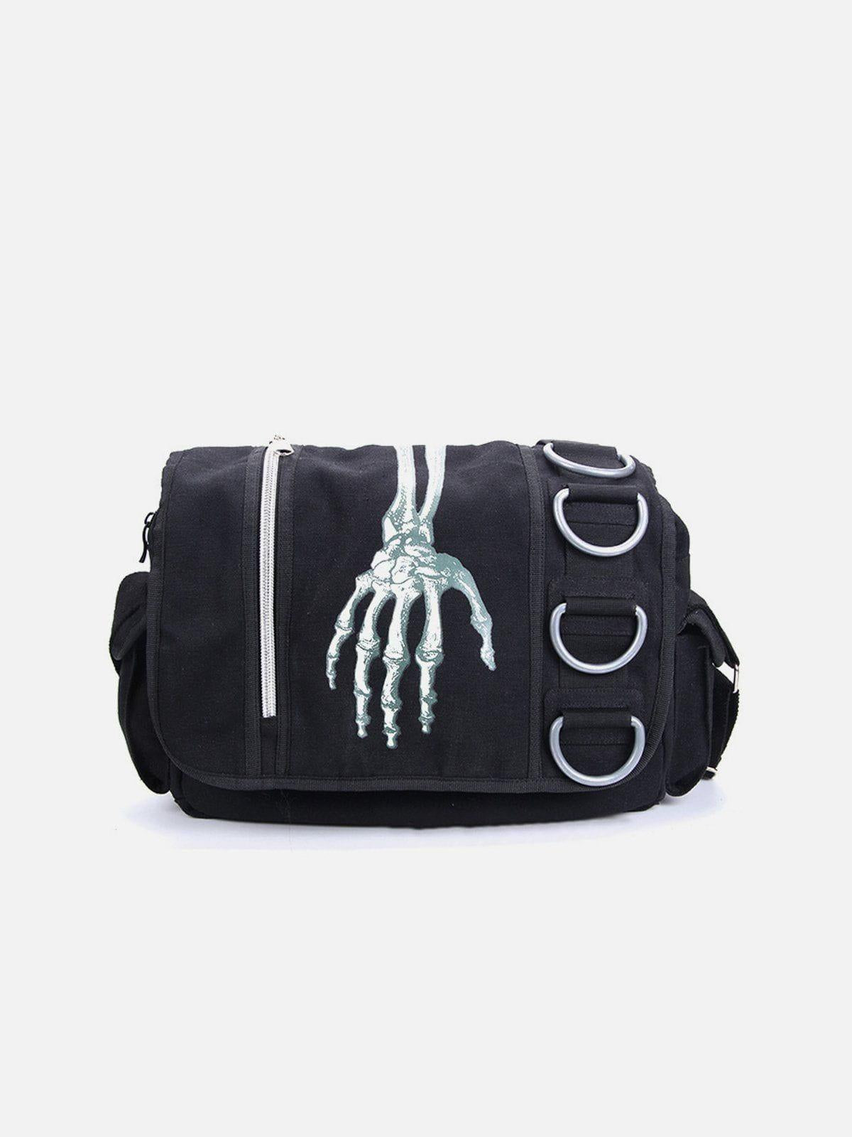 Concert Outfit Skull Print Crossbody Bag