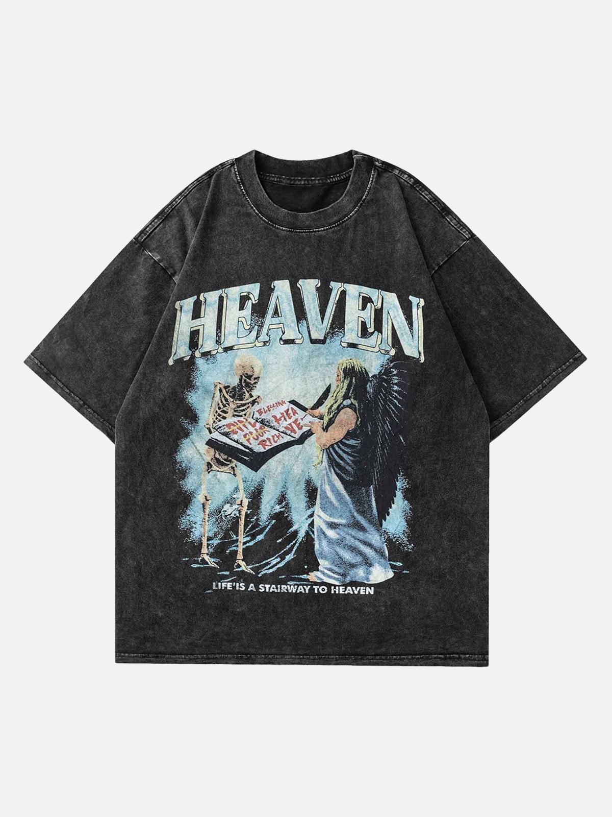 Concert Outfit Skull Vintage High Street Casual T-Shirt
