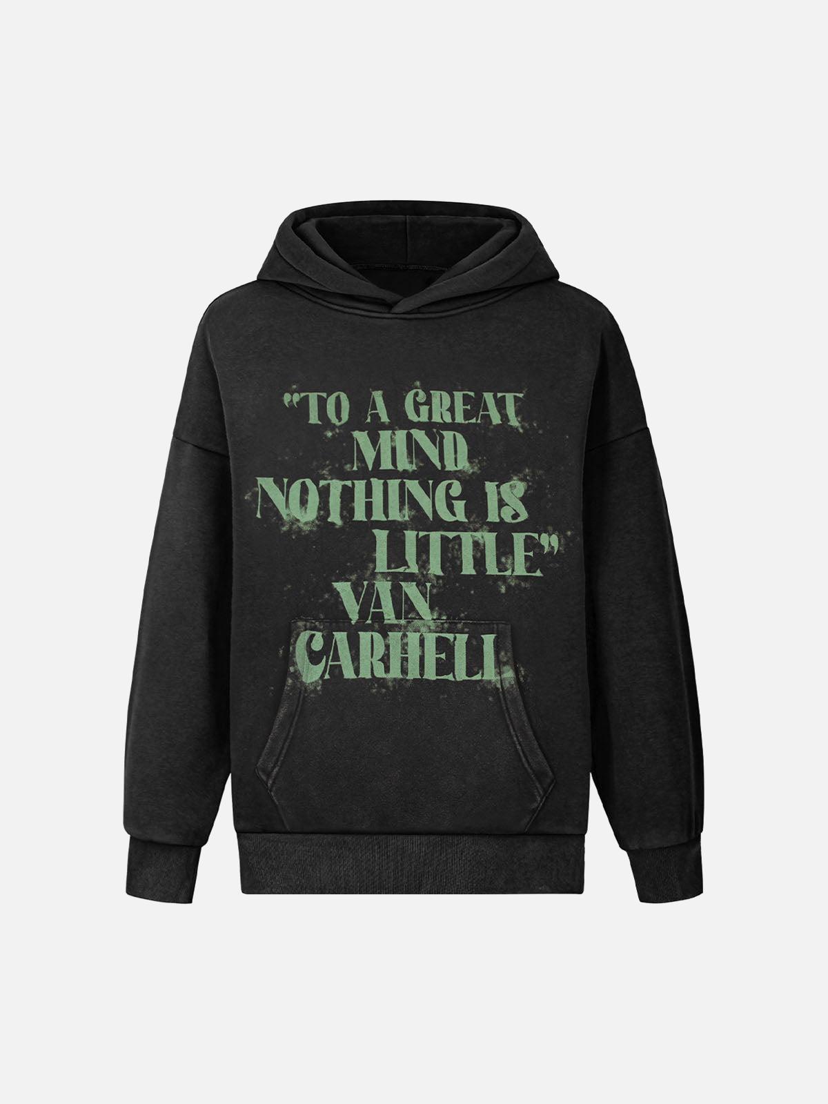 Concert Outfit Smudge-Dyed Letter Print Hoodie