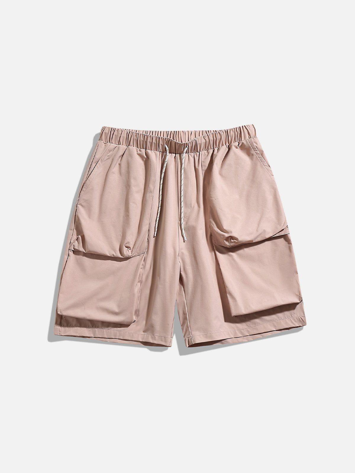 Concert Outfit Solid Big Pocket Drawstring Shorts