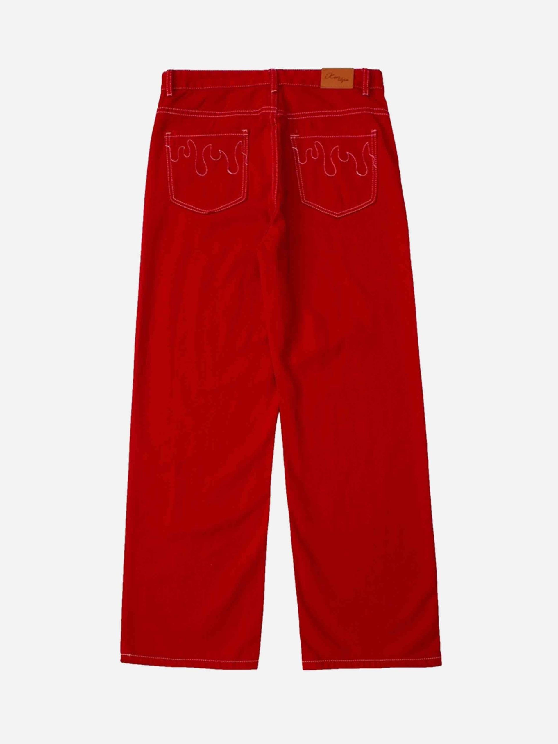 Concert Outfit Solid Color Casual Jeans