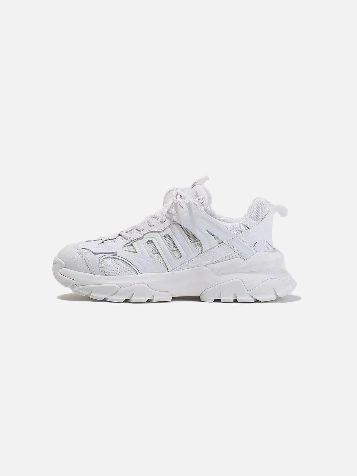 Concert Outfit Solid Color Mesh Sneakers