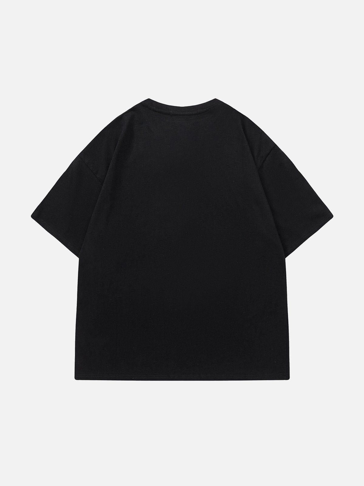 Concert Outfit Solid Color Star Print Tee