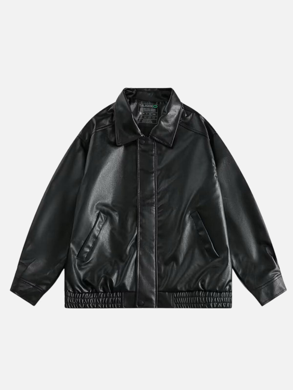 Concert Outfit Solid Essential Faux Leather Jacket