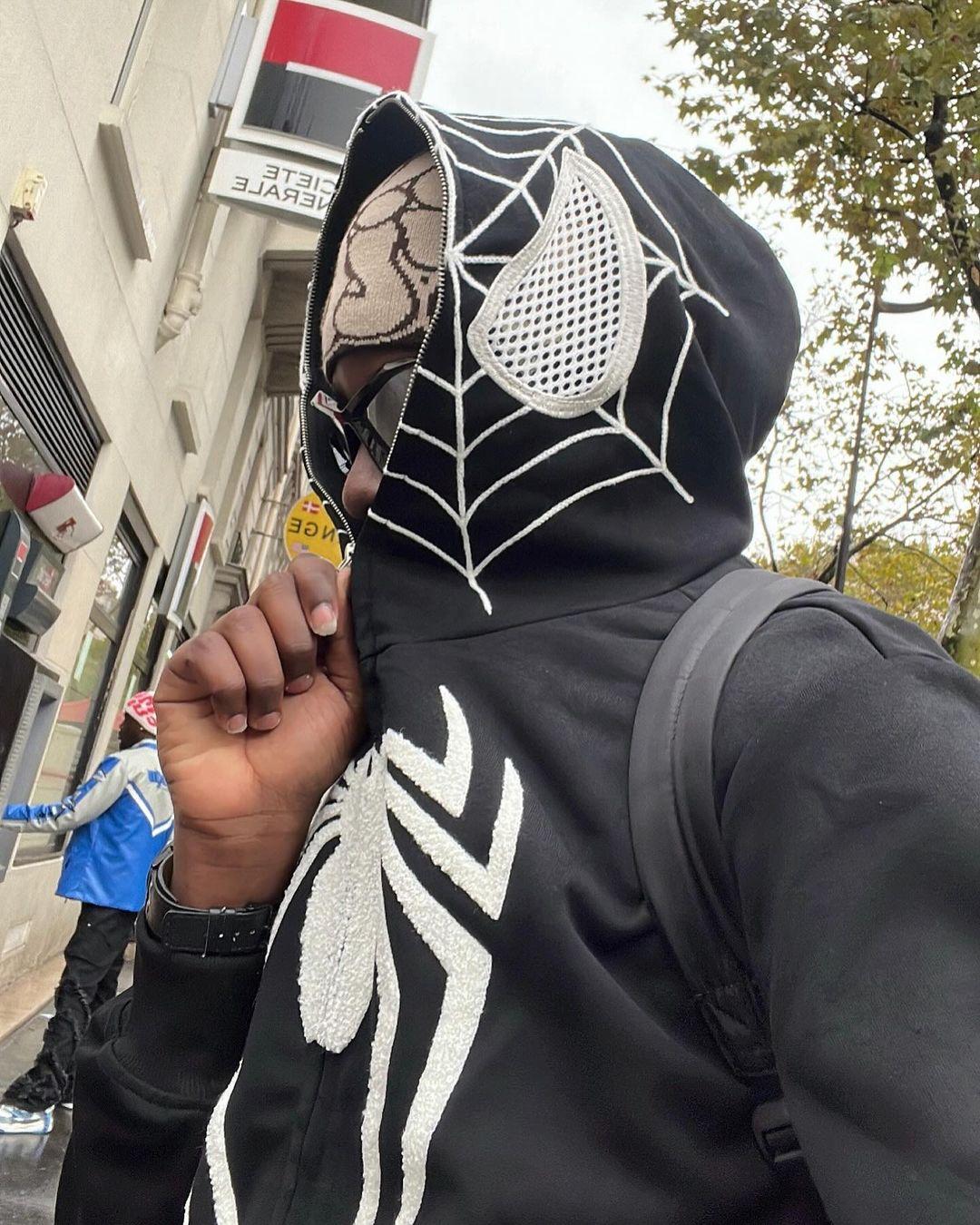 Concert Outfit Spider Web Embroidery Eye Viewable Hoodie