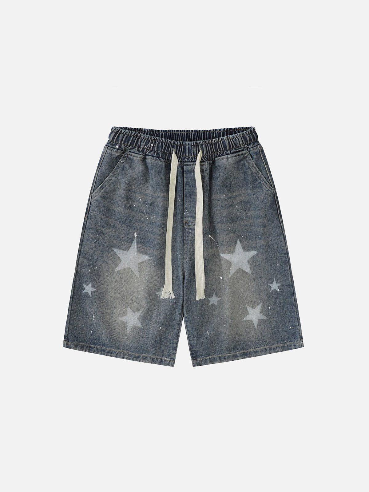 Concert Outfit Splash Ink Star Jorts