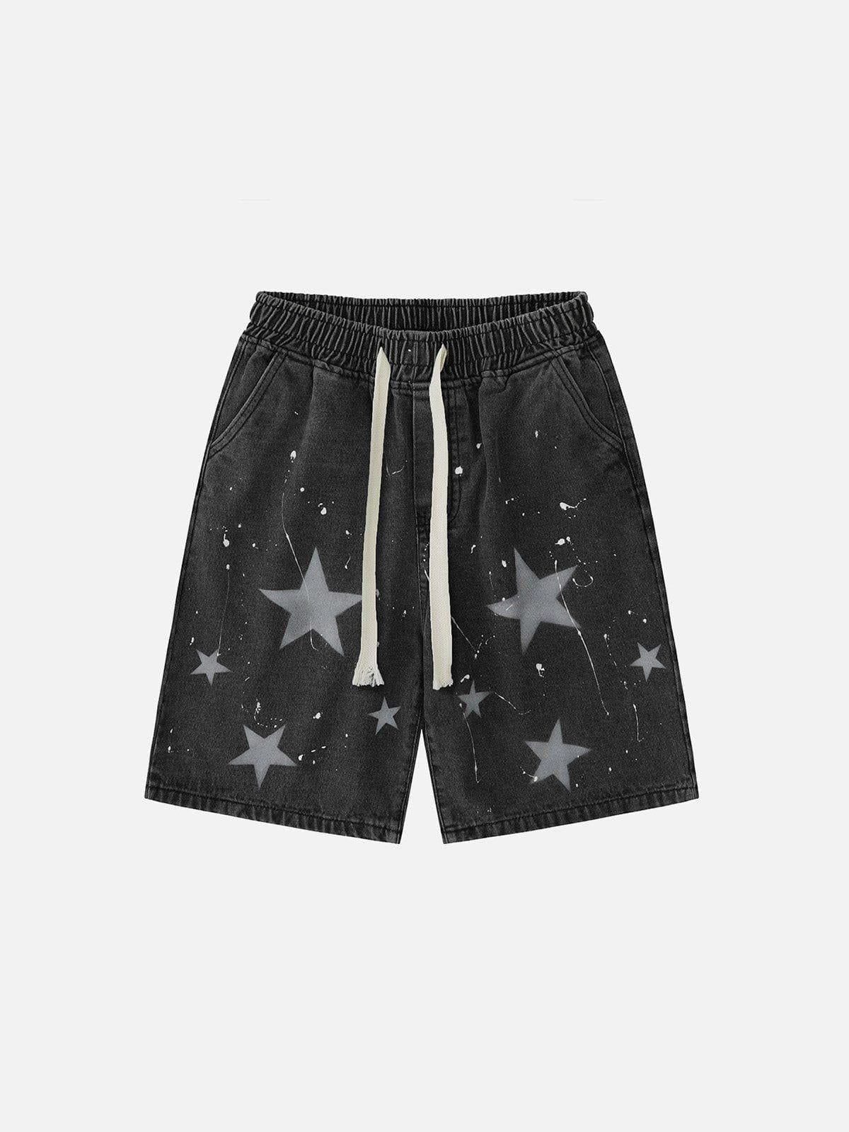 Concert Outfit Splash Ink Star Jorts