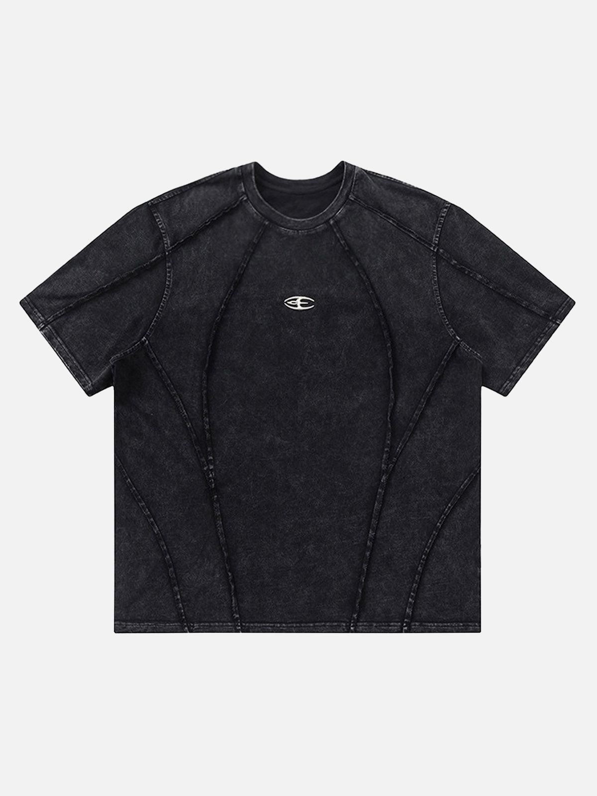 Concert Outfit Split Raw Edge Short Sleeve T-Shirt