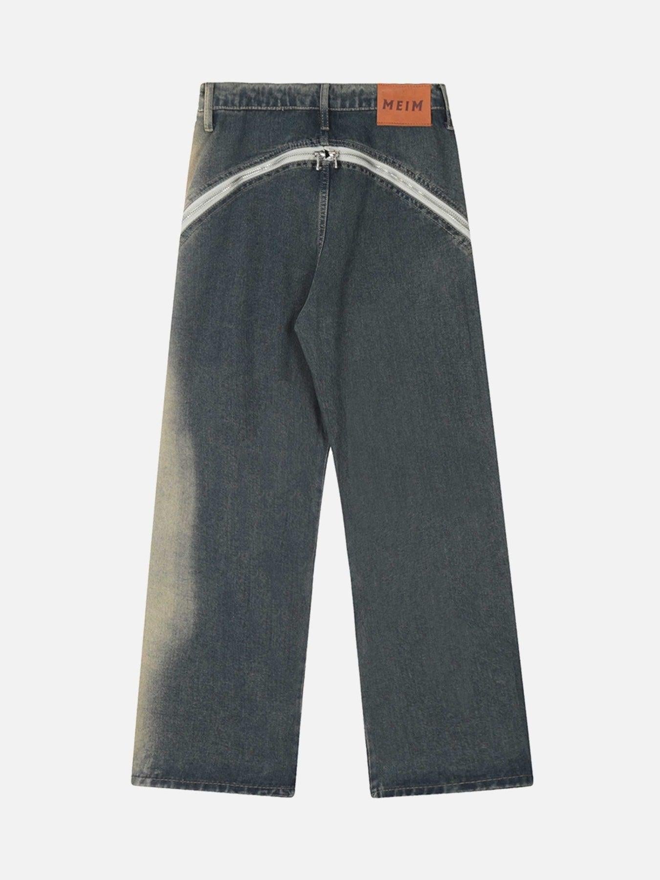 Concert Outfit Sprayed Gradient Wide Leg Jeans