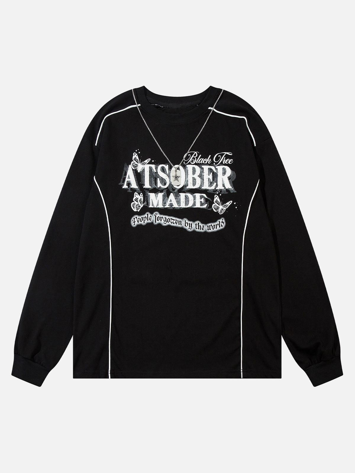 Concert Outfit Star Chain Butterfly Long Sleeve T-Shirt