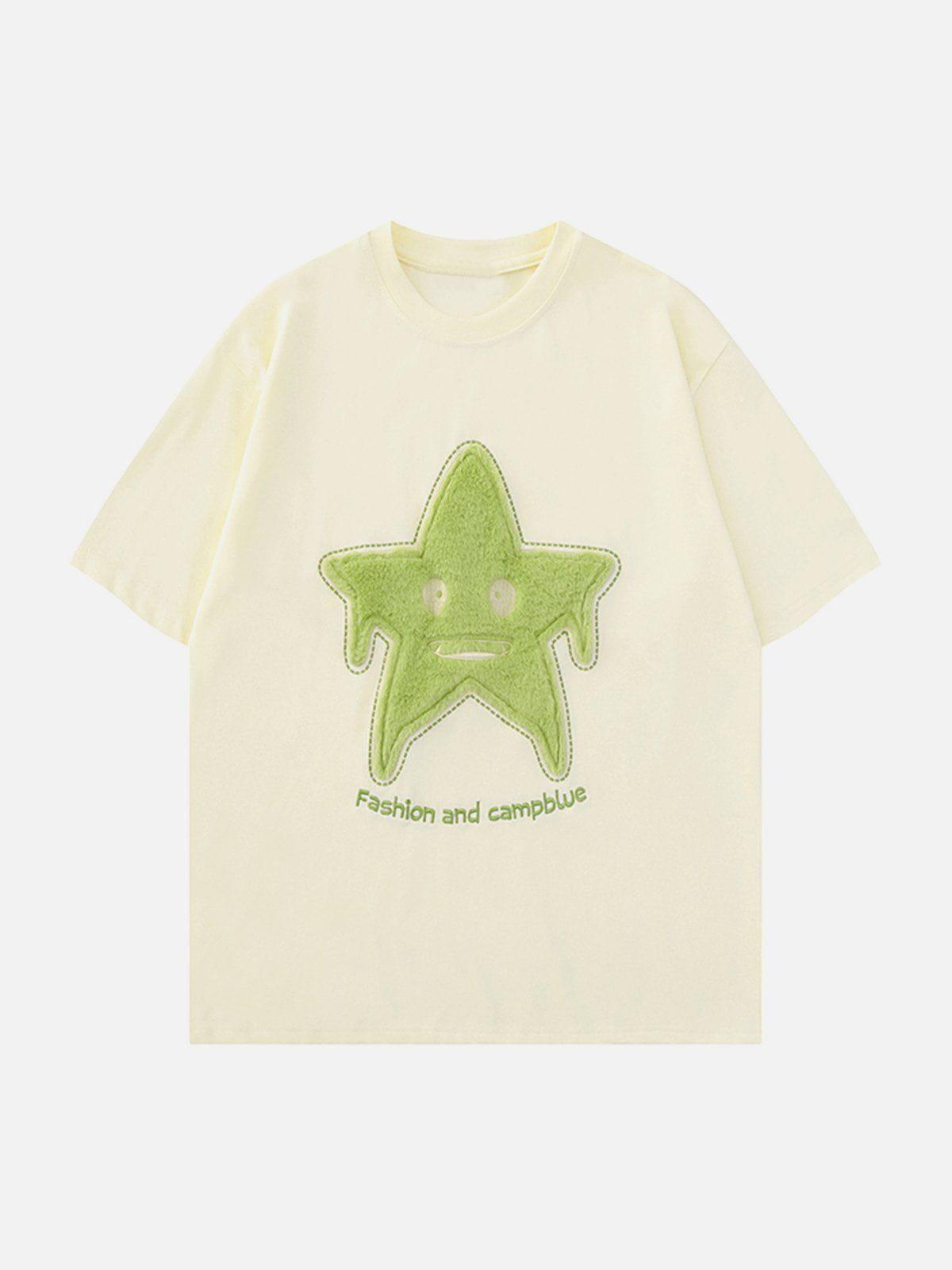 Concert Outfit Star Embroidery Tee