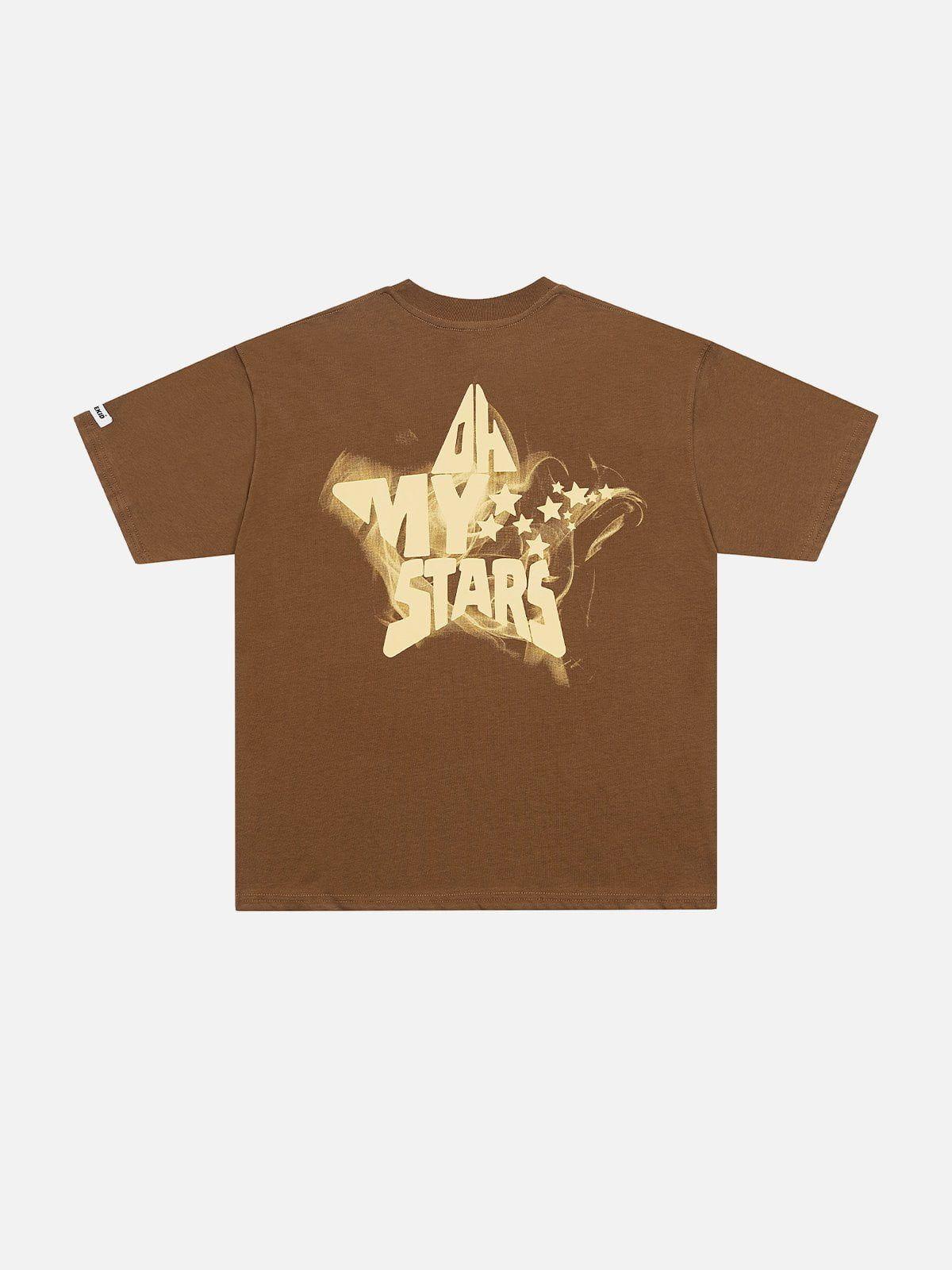Concert Outfit Star Letter Print Tee