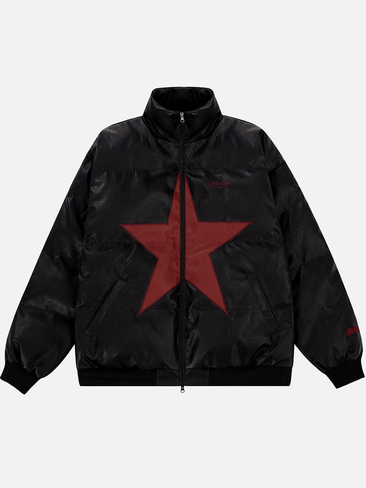 Concert Outfit Star PU Winter Coat