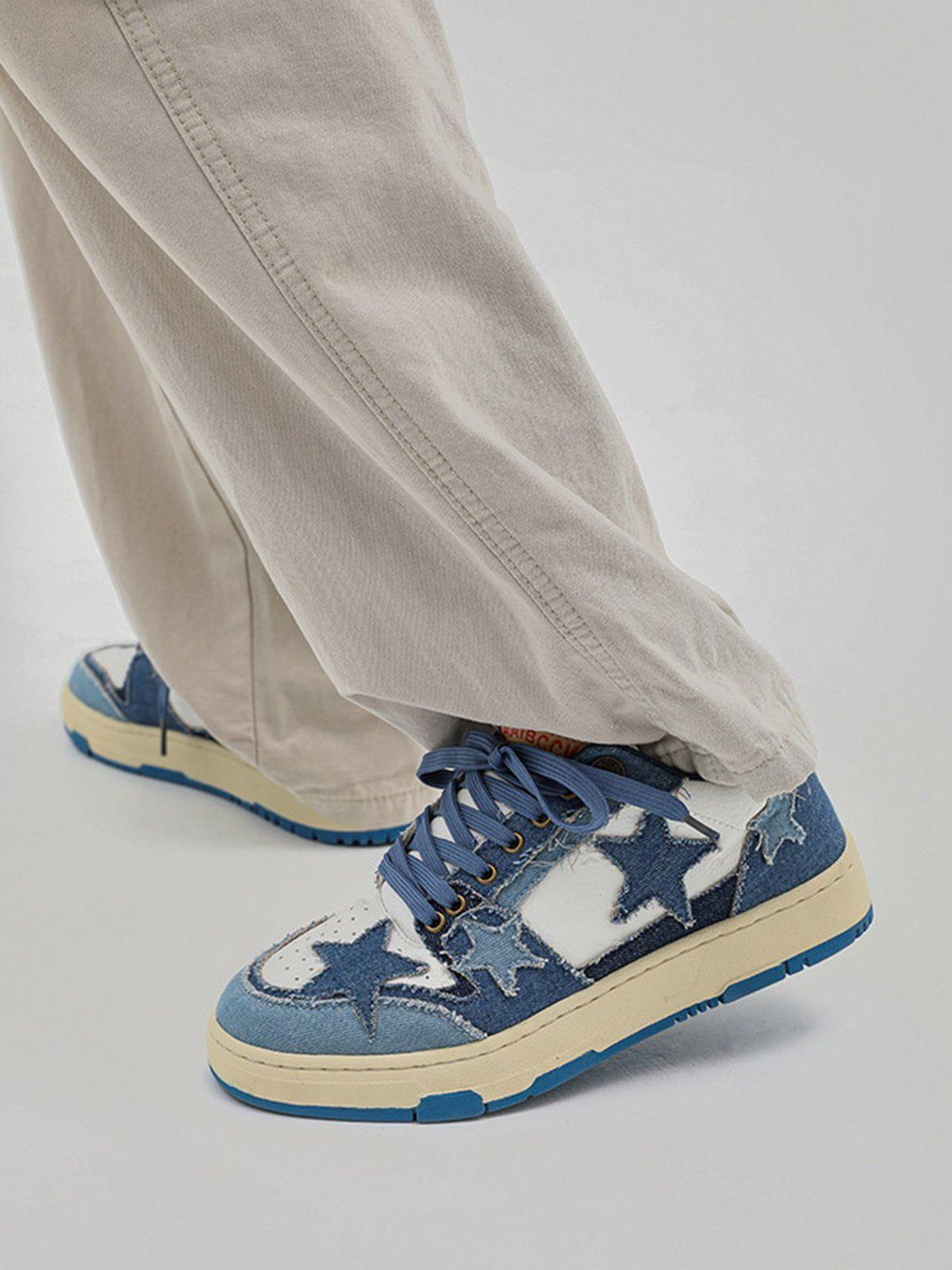 Concert Outfit Stars Casual All-Match Denim Skate Shoes