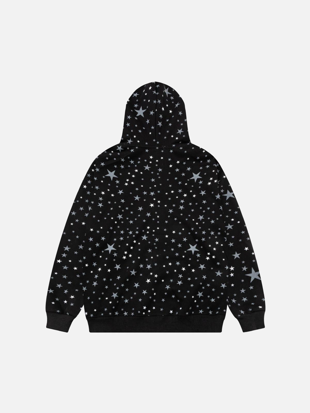 Concert Outfit Stars Full Print Zip-Up Hoodie