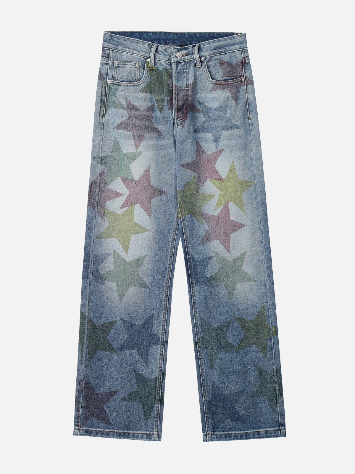 Concert Outfit Stars Print Jeans
