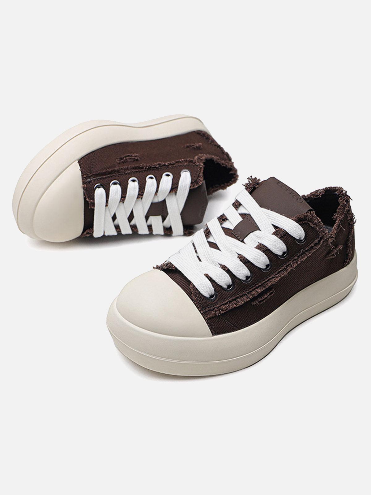 Concert Outfit Street Beard Split Hole Sneakers