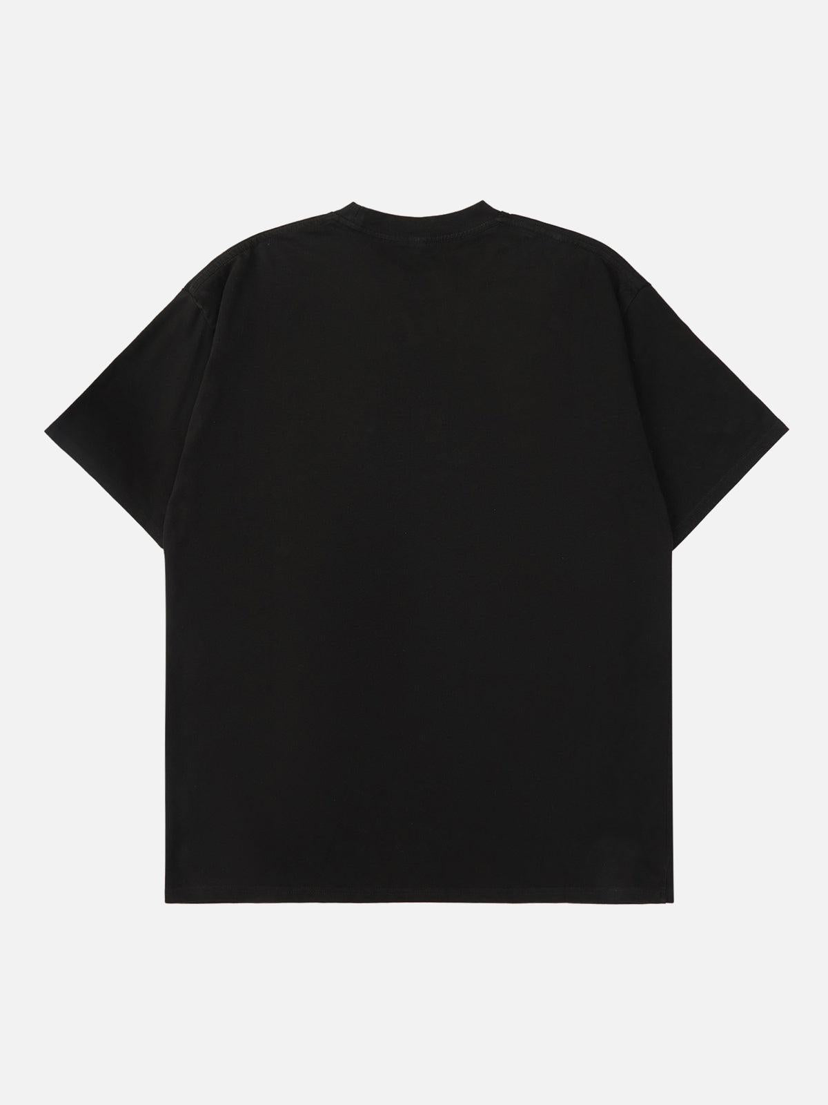 Concert Outfit Street Contrast Color Embroidered T-Shirt