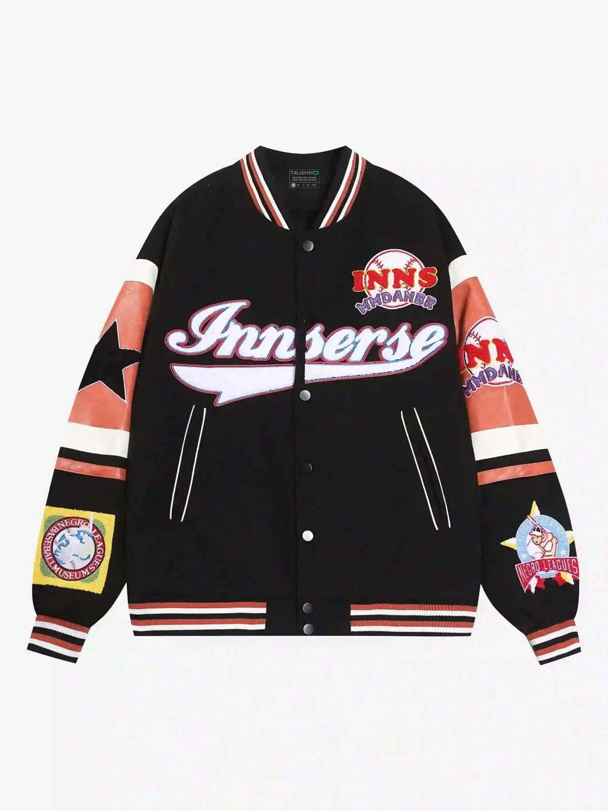 Concert Outfit Street Patchwork Embroidered Baseball Jacket