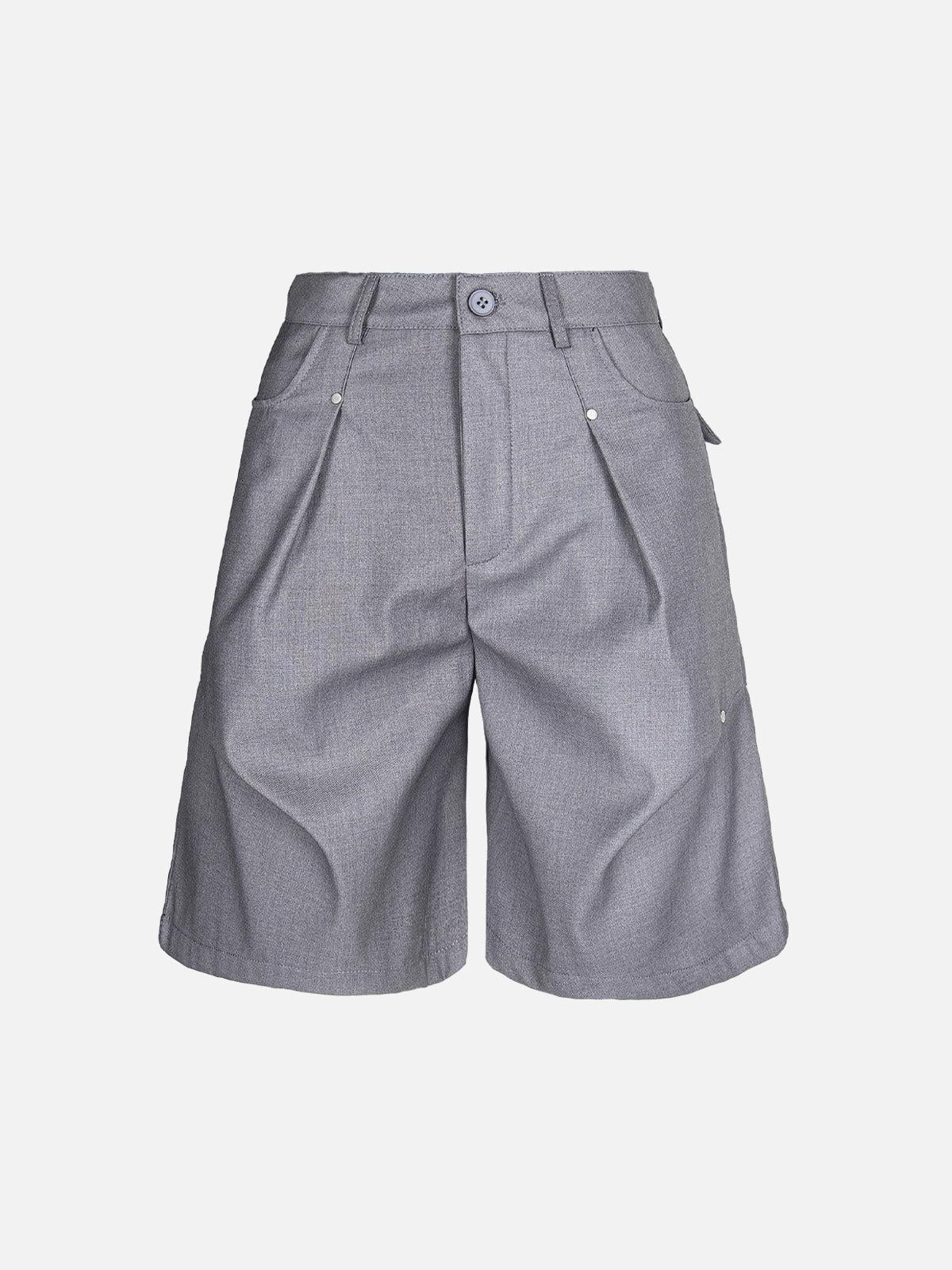 Concert Outfit Street Retro Pleated Rivet Shorts