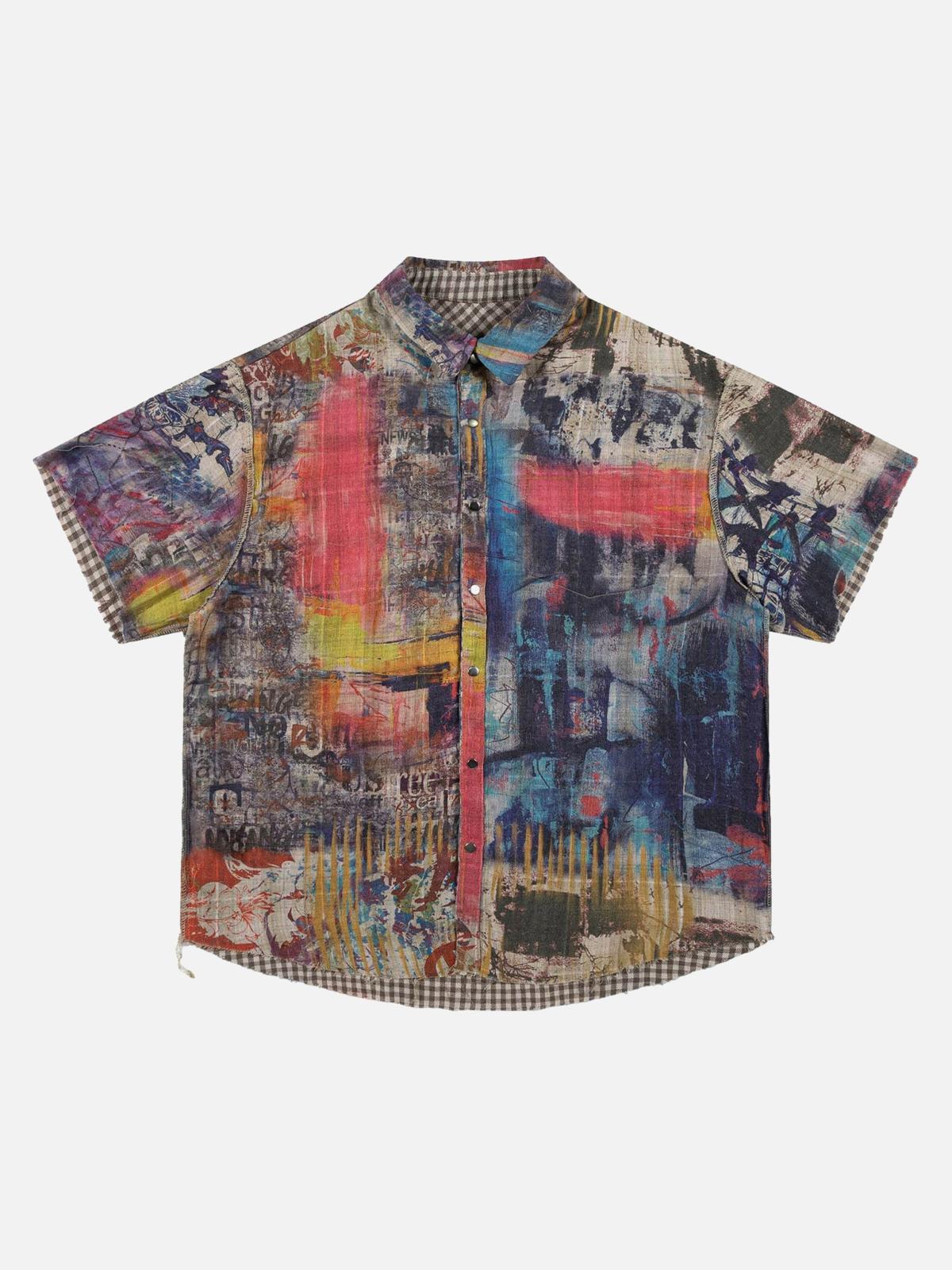 Concert Outfit Street Reversible Short-Sleeved Shirt
