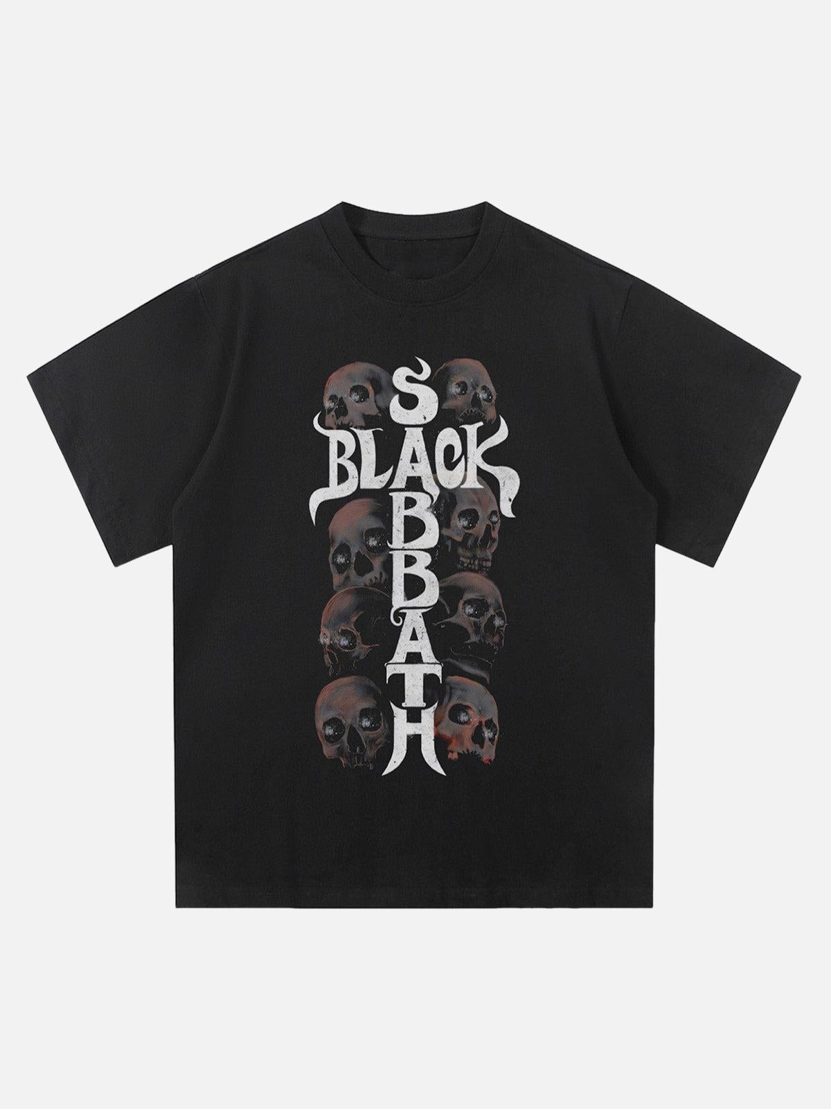 Concert Outfit Street Skull Graphic T-Shirt