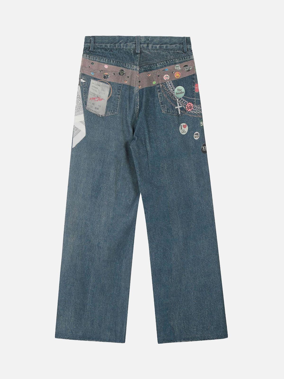 Concert Outfit Street Washed Cleanfit Straight Jeans