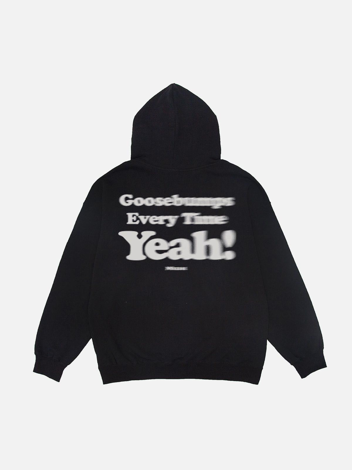 Concert Outfit Suede Letter Foam Print Hoodie