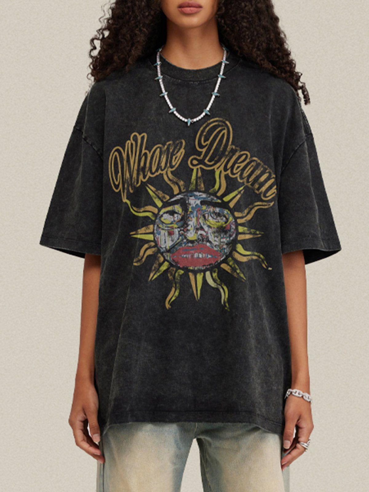 Concert Outfit Sun Doodle Print Tee