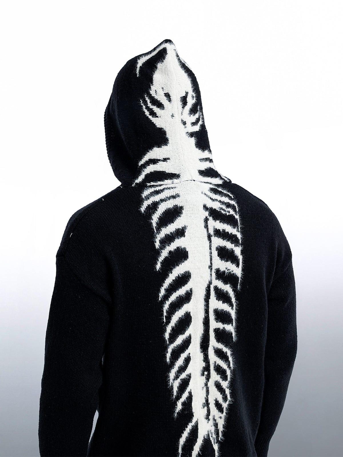 Concert Outfit Tailbone Pattern Jacquard Sweater Hoodie