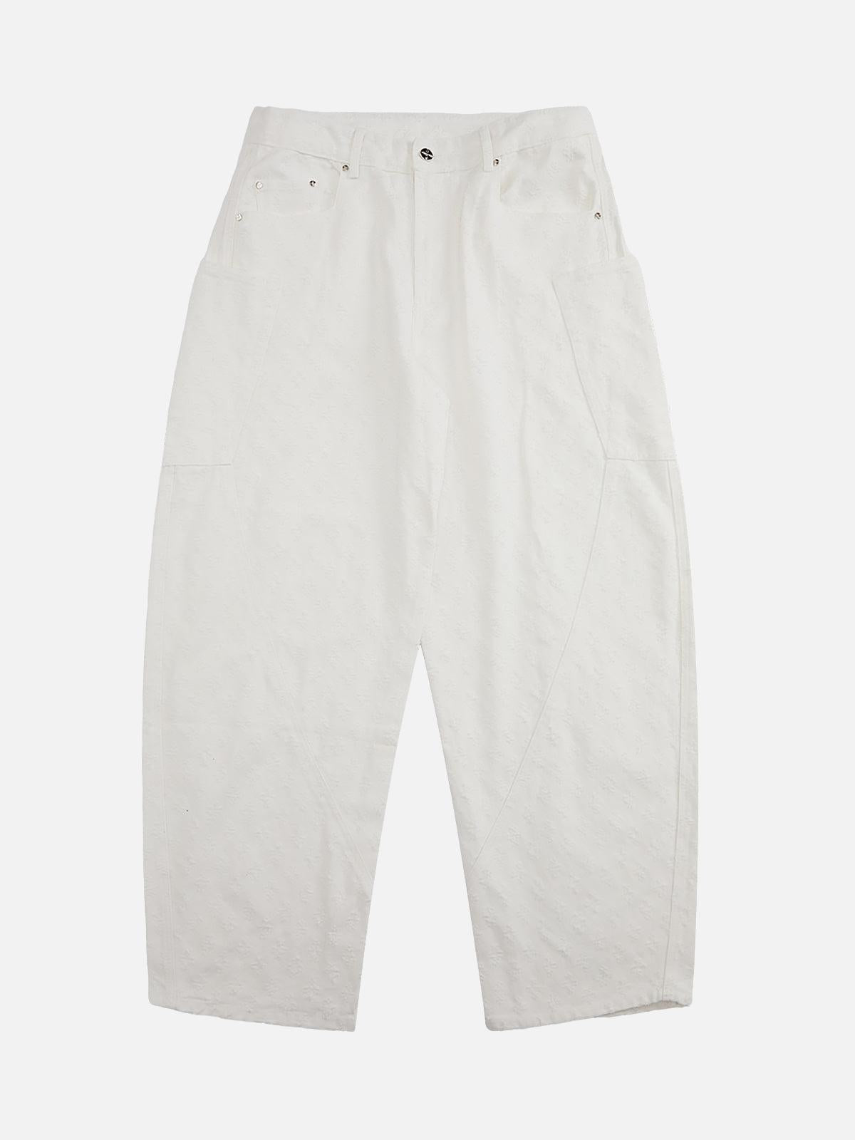Concert Outfit Textured Structured Barrel Jeans
